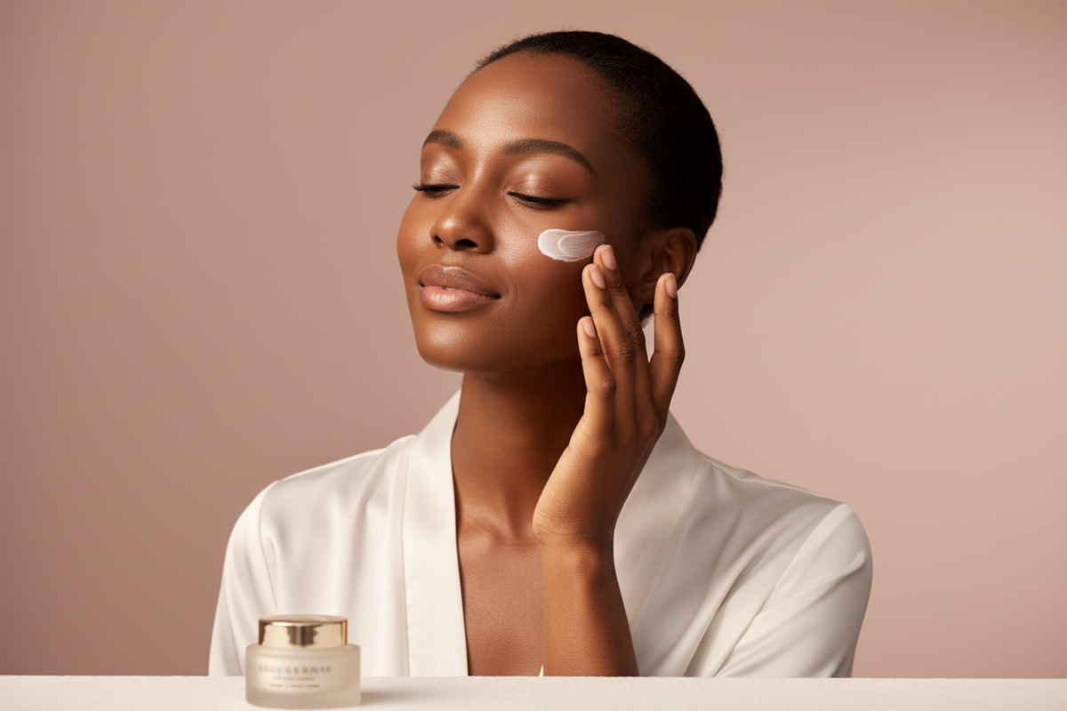 Femme africaine soin de peau