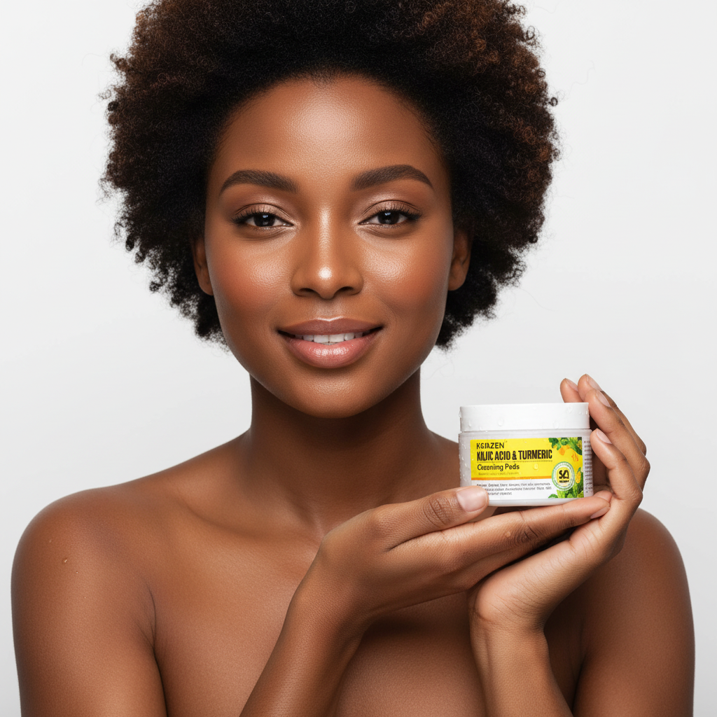 Femme africaine tenant le produit