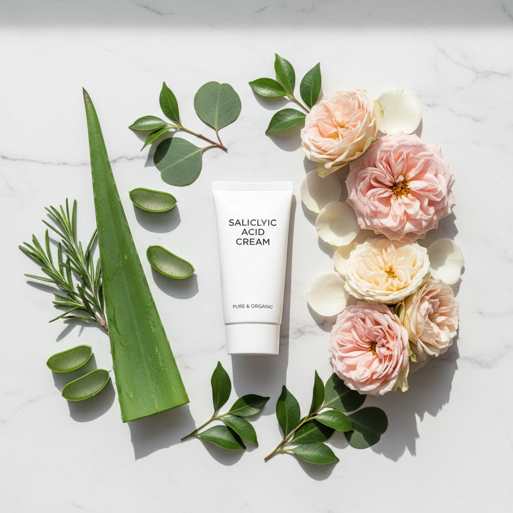 Ingrédients naturels flat lay